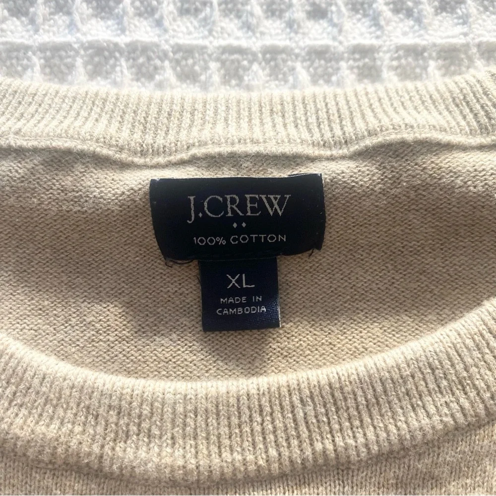 J. Crew factory Cotton crewneck sweater Men's Tan size XL